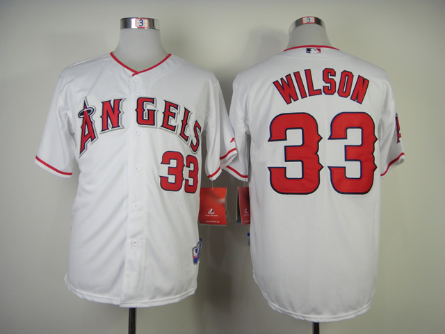 Men Los Angeles Angels #33 Wilson White MLB Jerseys